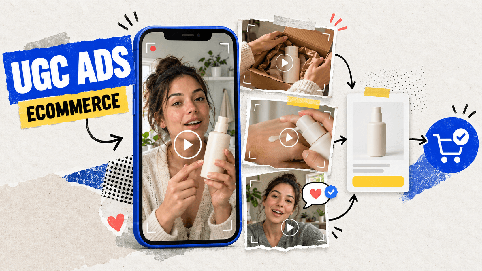 Creator filming a UGC ad
