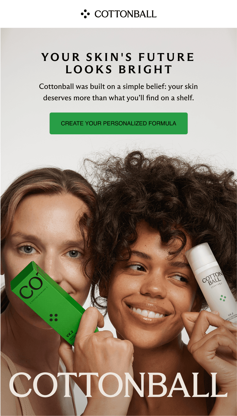 Cottonball — Welcome Flow Email #1