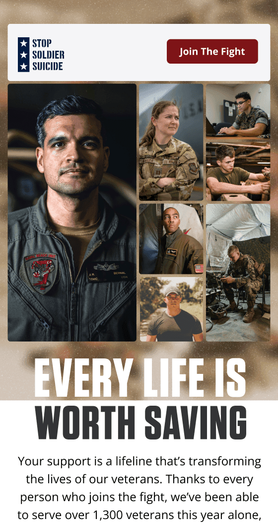 Stop Soldier Suicide email creative