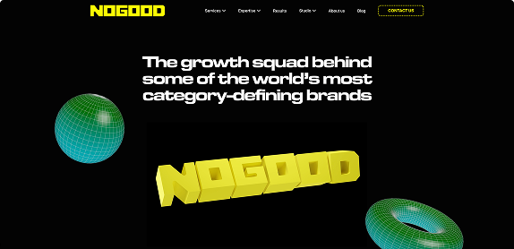 NoGood agency's homepage