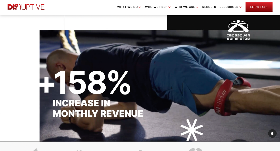 Disruptive Marketing homepage