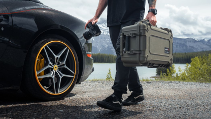 A man holding a Condition 1 heavy-duty box